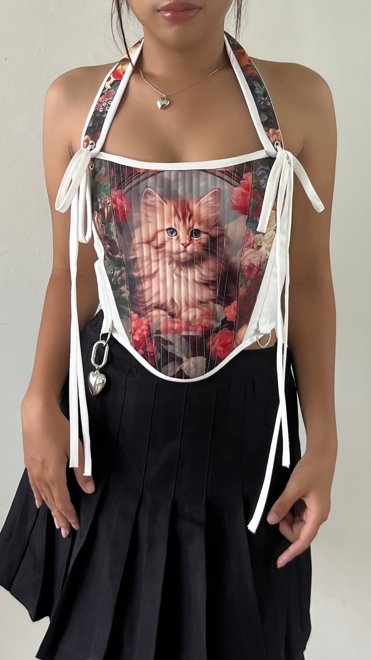 CAT CORSET/ CREAM CAT