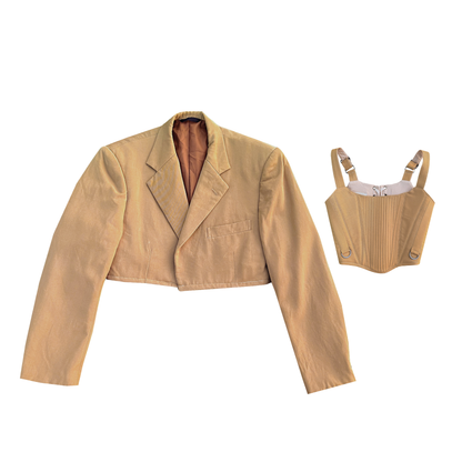 BLAZER SETS/ MUSTARD (S/M)