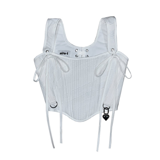 REWORK SHIRT CORSET/ TEXTURED WHITE