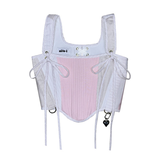 REWORK SHIRT CORSET/ PINK