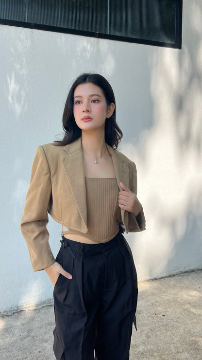 BLAZER SETS/ MUSTARD (S/M)