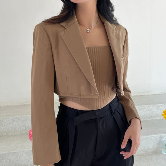 BLAZER SETS/ MUSTARD (S/M)